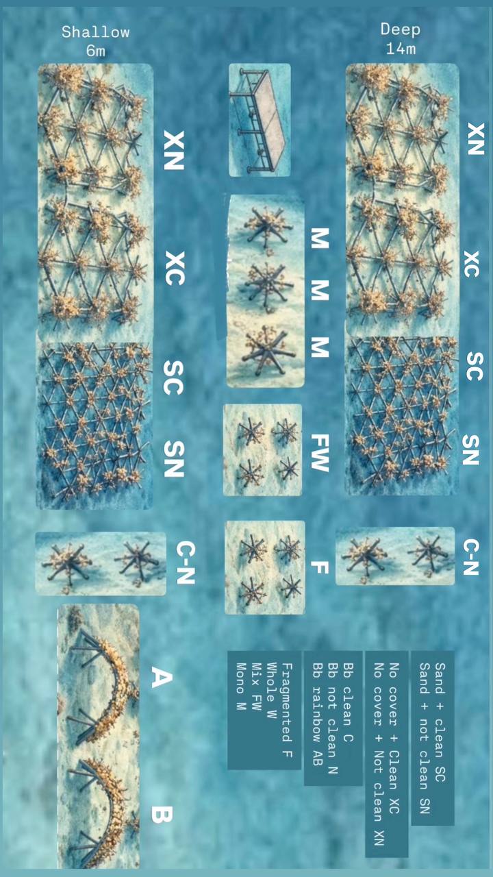 Coral Sense research garden map